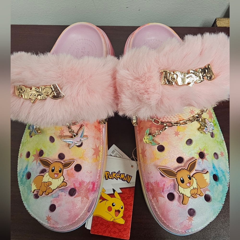 Pokemon Eevee Platform Crocs Size 7